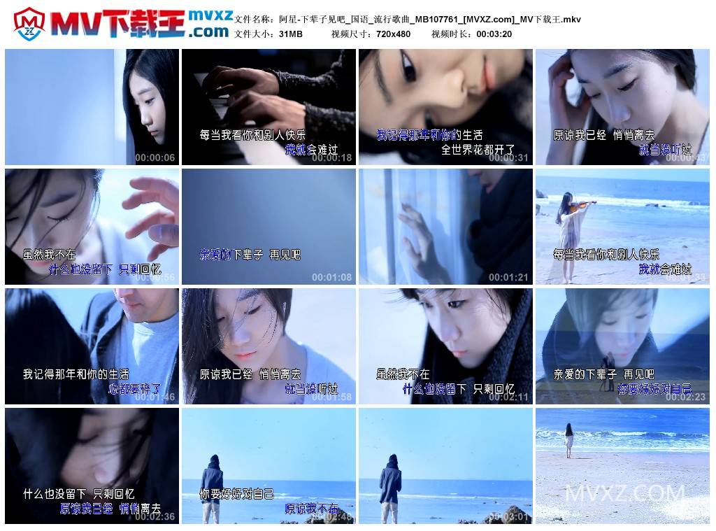 阿星-下辈子见吧_国语_流行歌曲_MB107761